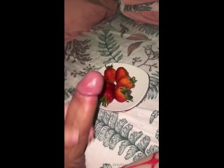 miss pink angel aka alllyours555 pov cum on strawberry eating | trap trans porn sex shemale sex transsex | tg - transinstagram young